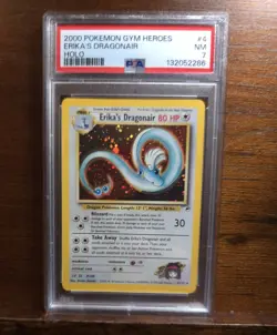 2000 Pokemon Gym Heroes #4 Erika'S Dragonair Holo PSA 7 - Image 1