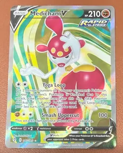 Pokemon TCG Medicham V 185/203 Evolving Skies Ultra Rare Holo nm/m follow - Image 1