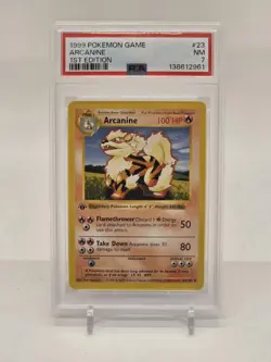 1999 POKEMON GAME #23 ARCANINE 1ST EDITION (PSA 7) - Image 1