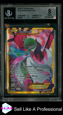 GUARDEVOIR POKEMON 116/114 2016 XY STEAM SIEGE SR GERMAN BGS 8 - Image 1