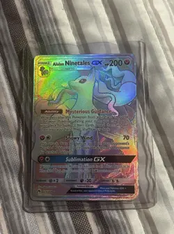 Pokemon Alolan Ninetales GX Secret Rare Full Art Holo Sm-Lost Thunder 225/214 - Image 1