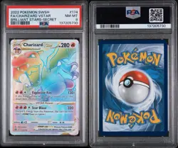 Pokemon TCG Charizard VSTAR Rainbow Secret Rare Card Brilliant Stars 174/172 - Image 3