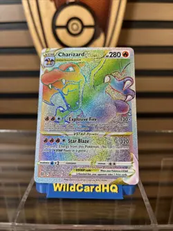 Pokemon TCG Charizard VSTAR Rainbow Secret Rare Card Brilliant Stars 174/172 - Image 1