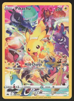 Pikachu 160/159 Secret Rare Pokemon TCG Crown Zenith NM/VLP - Image 1