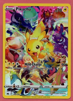 Pokemon TCG Pikachu Secret Rare Crown Zenith 160/159 NM Near Mint - Image 1