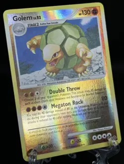 Golem 29/132 Error LP Pokemon Cards Reverse Holo Rare Vintage Secret Wonders - Image 1