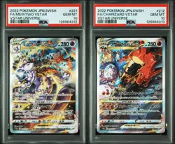 PSA 10 Mewtwo 221/172 Charizard 212/172 SAR VSTAR SEQ Set Pokemon Card Japanese - Image 1