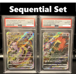 SEQ PSA 10 Charizard 212/172 Mewtwo 221/172 SAR VSTAR Universe Pokemon Card JP - Image 1