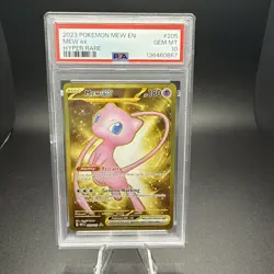 2023 Pokemon Mew ex Full Art 151 UPC Gold Metal Promo Card 205/165 PSA 10 GEM MT - Image 1
