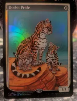 Ocelot Pride MTG textless Champion Store Promo Near Mint English MTG - Image 3