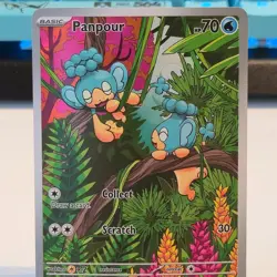 Panpour 101/086 Illustration Rare Black Bolt Pokemon Card TCG Near Mint - Image 2