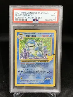 Pokemon PSA 9 MINT Celebrations Blastoise 2/102 Classic Collection Holo - Image 1