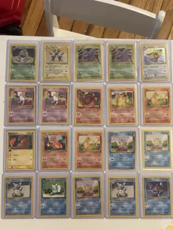 Pokemon TCG 20 vintage lot, 5 holos, 2 mew promos, all binder copy’s, dmg-mp - Image 1