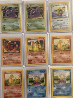 Pokemon TCG 20 vintage lot, 5 holos, 2 mew promos, all binder copy’s, dmg-mp - Image 3