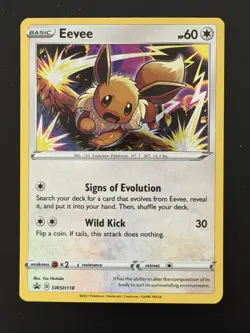 Pokemon Eevee SWSH118 Sword & Shield Black Star Promo Holo 2021 - Image 1