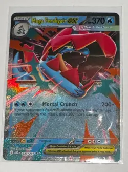 Pokemon TCG Mega Feraligatr Ex 043/217 Ascended Heroes Mint Condition - Image 1
