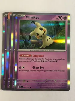 Pokemon TCG Paldea Evolved 4x Playset Holographic Mimikyu 097/193 Near Mint - Image 1