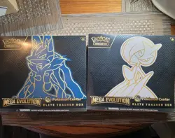 2x Lot Pokemon Center ETBs Mega Evolution Lucario & Gardevoir Elite Trainer Box - Image 1