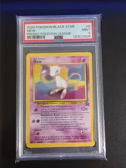 2000 Pokemon League Black Star Promo Mew #8 PSA 9 Mint - Image 1