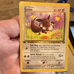 POKEMON TCG JUNGLE 1ST EDITION EEVEE #51/64 REGULAR COMMON 1999 WOTC 50HP BASIC - Image 1