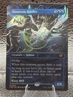 Magic The Gathering MTG Quantum Riddler (Borderless) Foil Edge of Eternities NM - Image 1