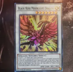 YuGiOh - Black Rose Moonlight Dragon HSRD-EN044 Super Rare 1st Ed Played - Image 1