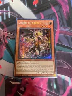 YUGIOH - LACRIMA THE CRIMSON TEARS - PRISMATIC SECRET RARE - MP25 - 1ST ED - NM - Image 1