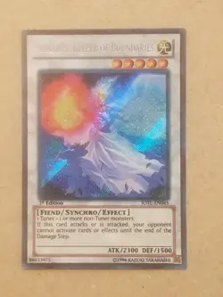 Yugioh ARMADES, KEEPER OF BOUNDARIES JOTL-EN045 Secret Rare 1st Edition LP - Image 1