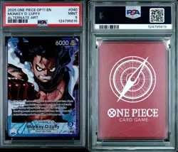 2025 ONE PIECE Monkey D Luffy OP11 040 Alt Art ENGLISH PSA 9 - Image 1
