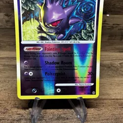 2008 POKEMON DP STORMFRONT GENGAR #18 REVERSE FOIL HOLO - Image 3