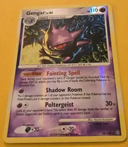 2008 POKEMON DP STORMFRONT GENGAR #18 REVERSE FOIL HOLO - Image 1