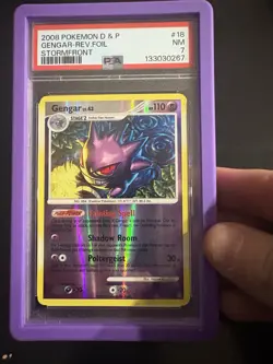 2008 Pokemon D & P Gengar-Rev Foil #18 Storm Front NM-MT PSA 7 - Image 1