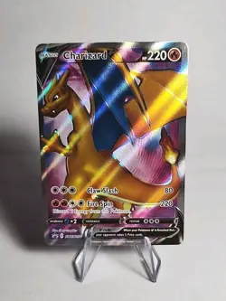 Pokemon Charizard v Black Star Promo SWSH050 TCG Card Near Mint Condition - Image 1