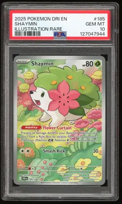 PSA 10 GEM MINT Shaymin Illustration Rare Destined Rivals 185/182 Pokemon Card - Image 1
