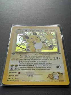 Lt. Surge's Raichu 11/132 Holo Rare - Gym Challenge - 1st Edition - Pokemon WOTC - Image 5