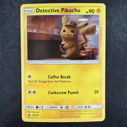 Pokemon TCG Detective Pikachu SM Movie Promos SM190 Black Star Promo Holo Card 1 - Image 1