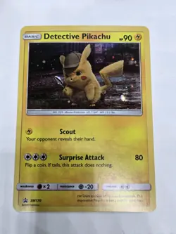 Pokemon TCG Detective Pikachu SM190 & SM170 Holo Black Star Promo Cards! - Image 3