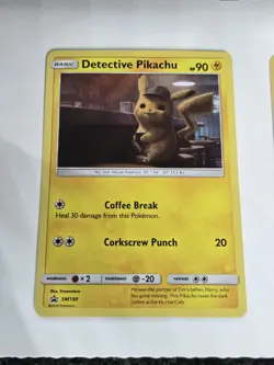 Pokemon TCG Detective Pikachu SM190 & SM170 Holo Black Star Promo Cards! - Image 4
