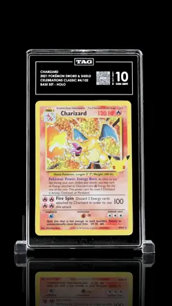TAG 10 GEM MINT Charizard Celebrations Classic Collection Pokemon Card 4/102 - Image 1