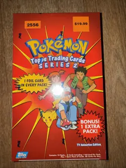 Pokemon Topps Series 2 Booster Box 10 Packs 2556 Hobby Vintage Rare 88 Cards Per - Image 2