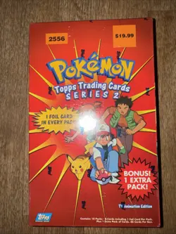Pokemon Topps Series 2 Booster Box 10 Packs 2556 Hobby Vintage Rare 88 Cards Per - Image 3