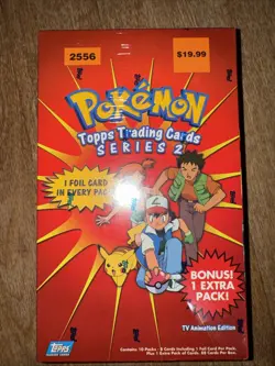 Pokemon Topps Series 2 Booster Box 10 Packs 2556 Hobby Vintage Rare 88 Cards Per - Image 4