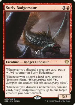 MTG Commander 2020 C20 Surly Badgersaur MINT - Image 1