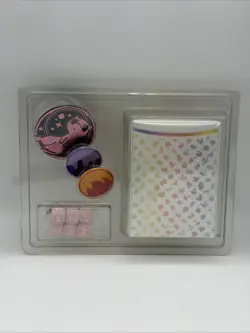 Pokemon 151 UPC Accessories: Mew Coin + Dice + Status Coin + Deck Box Brand New! - Image 1