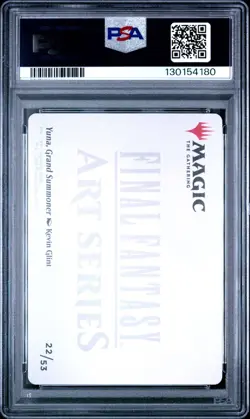 2025 MTG FINAL FANTASY ART SERIES GOLD STAMPED #22 YUNA, GRAND SUMMONER PSA 10 - Image 2