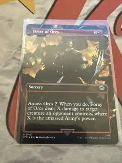 Foray of Orcs 0417 Borderless Uncommon Foil Lord of the Rings MTG NM - Image 1