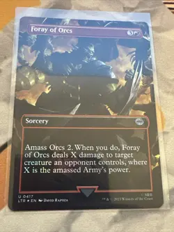Foray of Orcs 0417 Borderless Uncommon Foil Lord of the Rings MTG NM - Image 2