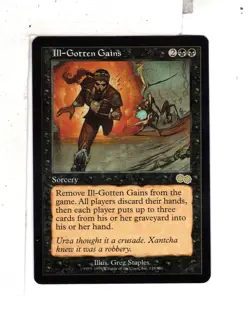 MTG SkeenAB Ill-Gotten Gains from Urza's Saga. NM. - Image 1