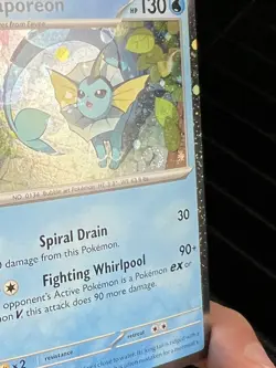 *SWIRL* Vaporeon Promo Cosmos Holo Prismatic Evolutions Pokemon TCG SVP168 - Image 2