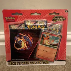 Pokemon Mega Evolution Ascended Heroes Charmander Tech Sticker Collection 🔥 - Image 1